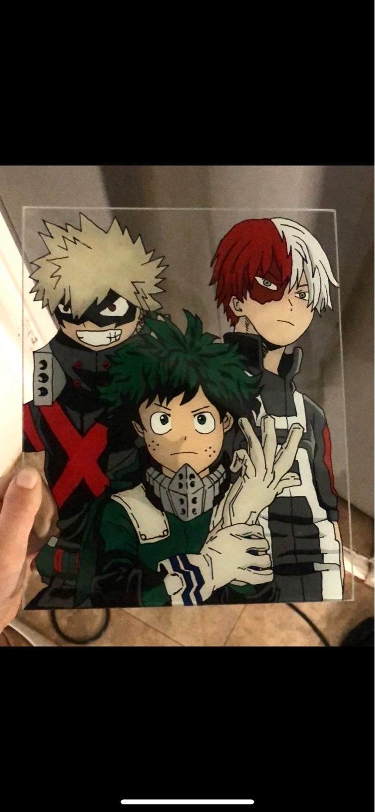 My Hero Academia glass painting