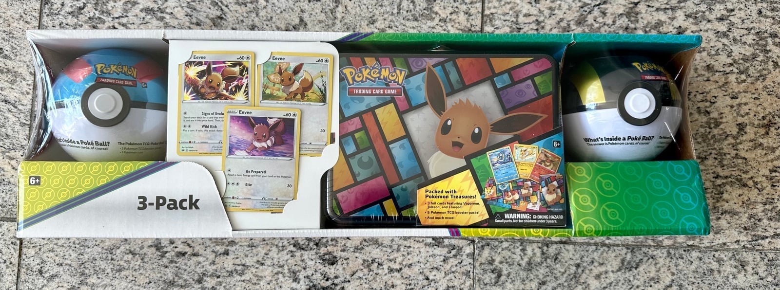 Pokemon eeveelution collectors chest + 2 pokeball tins