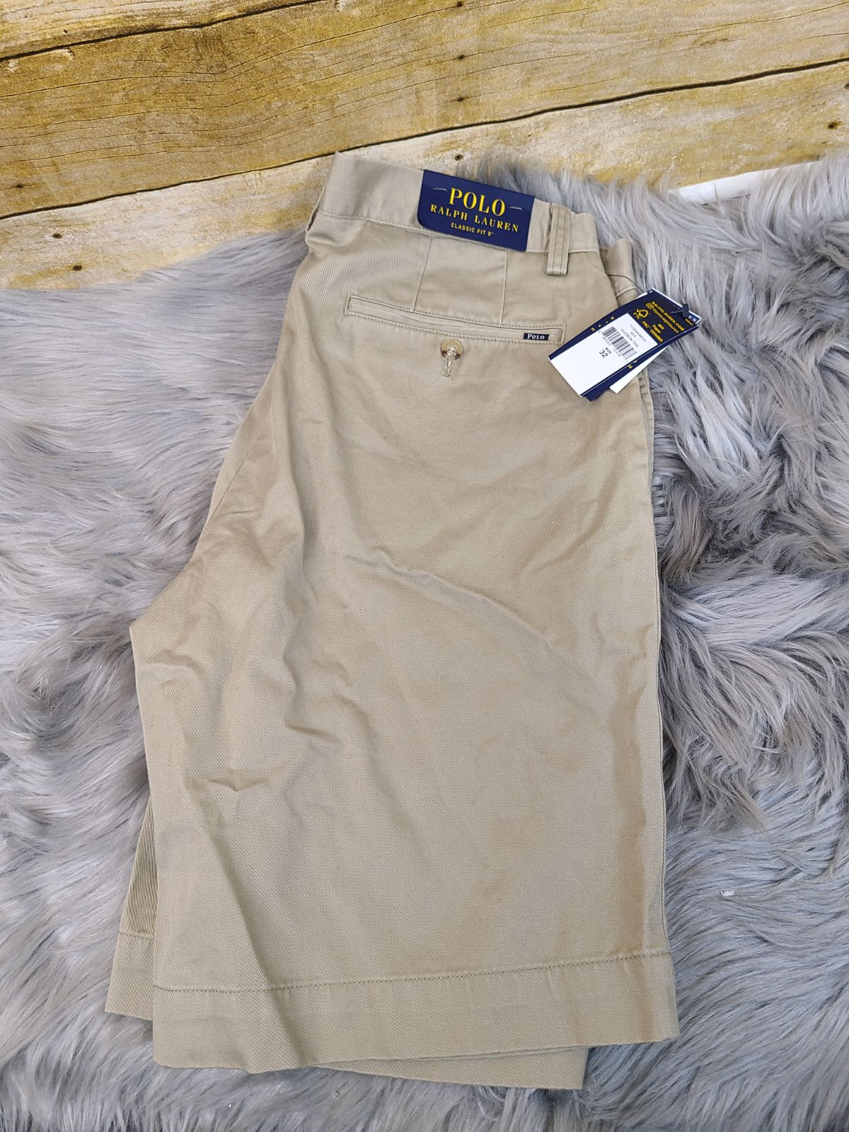 Polo Ralph Lauren Shorts Adult Size 32 Mens Classic Fit Hudson brown 9" #W