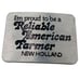 Proud American Farmer Belt Buckle New Holland Vintage Tractor 1982 Farming Colle