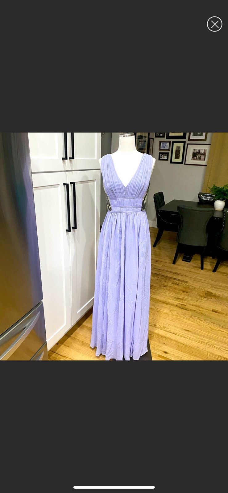 EUC Vera Wang sequin Lace Sheer Gown