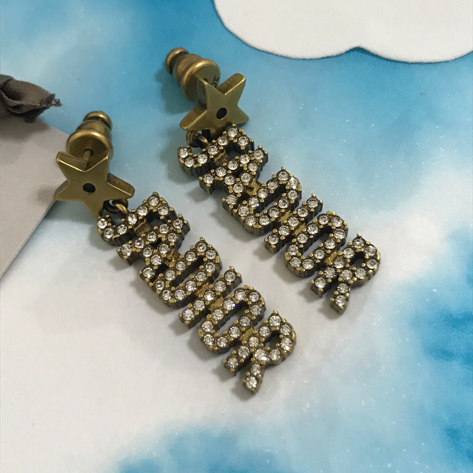J'adore crystal Diamonds drop Earring