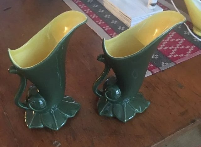 Red Wing Pottery Floral Vace (set of 2)