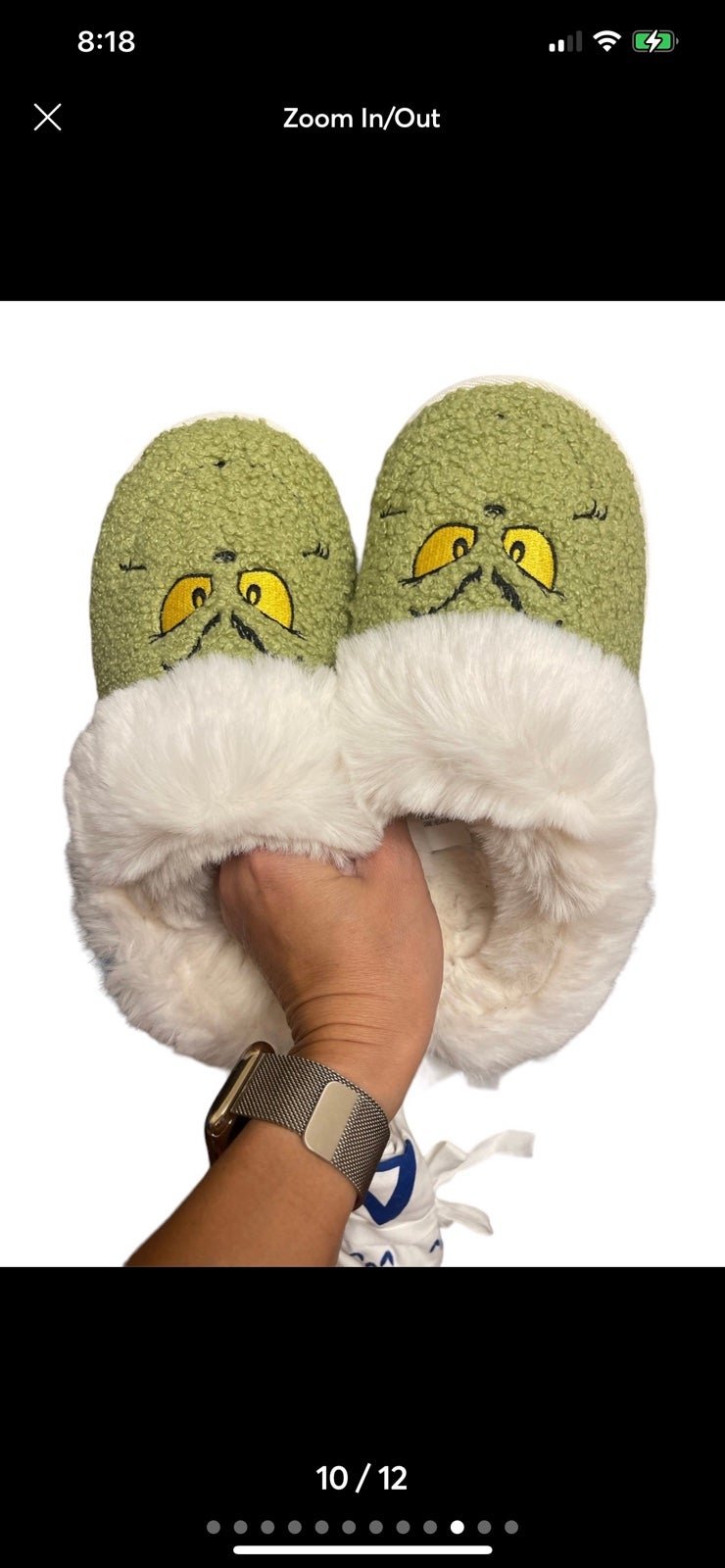 American Eagle grinch slippers size 7