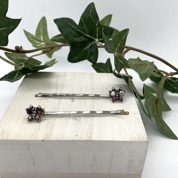 Butterfly Rhinestone Y2K Bobby Pin Set Hair Decor