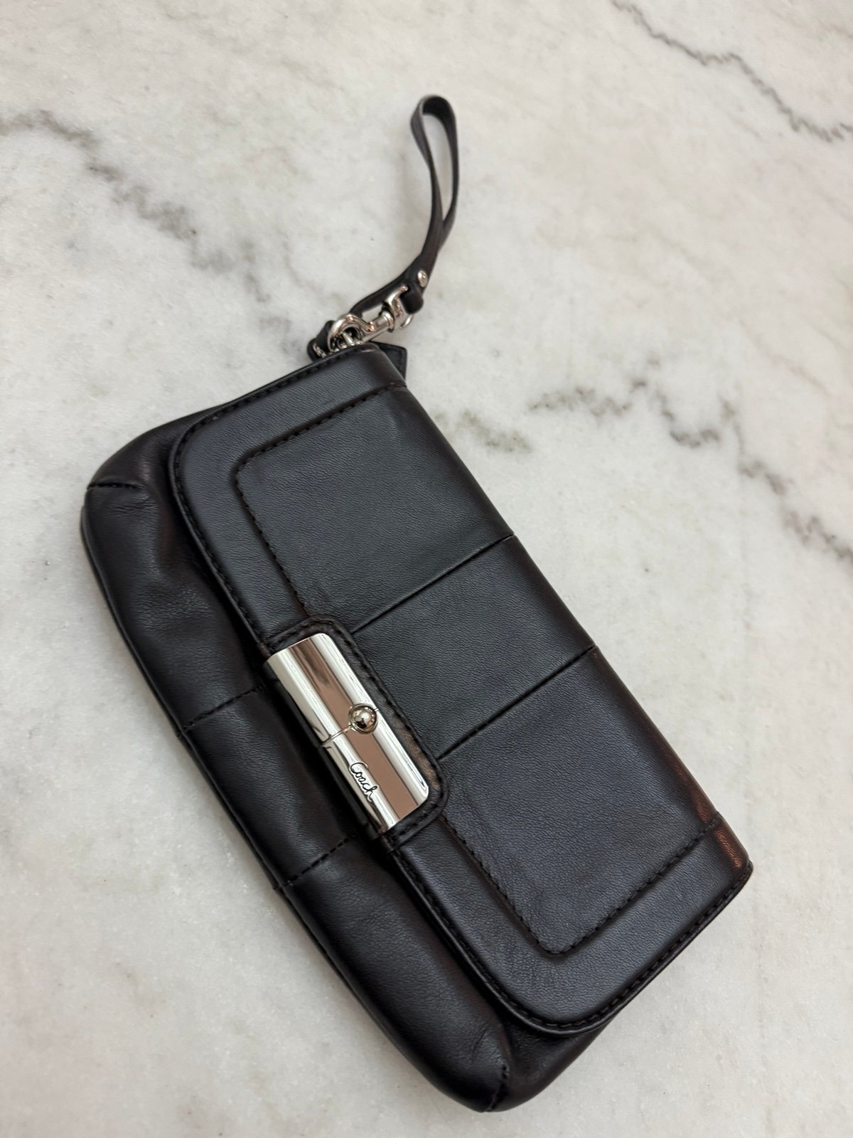 Coach Leather Wristlet/Bag