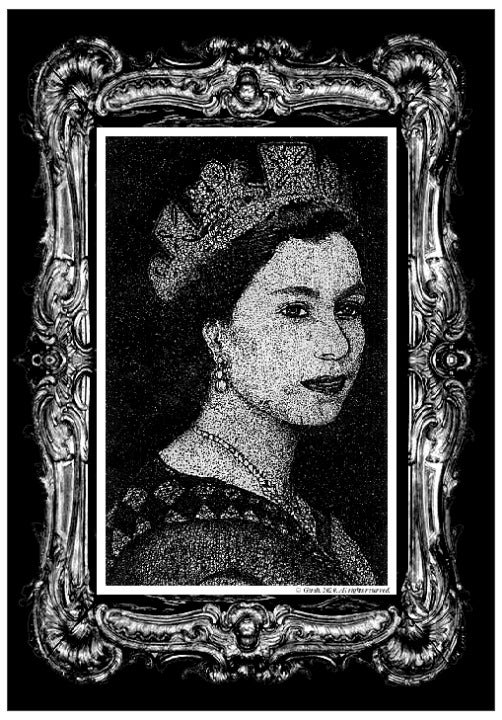 Rare Unique B&W Portrait Of The Queen*