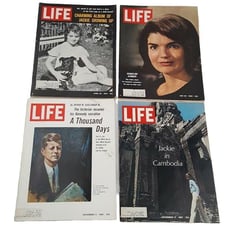 Life Magazine Vintage Lot of 4 Jackie John F Kennedy 1963 1964 1965 1967 Issues