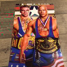 wwe Kurt Angle & Charlie Haas signed poster 11x17
