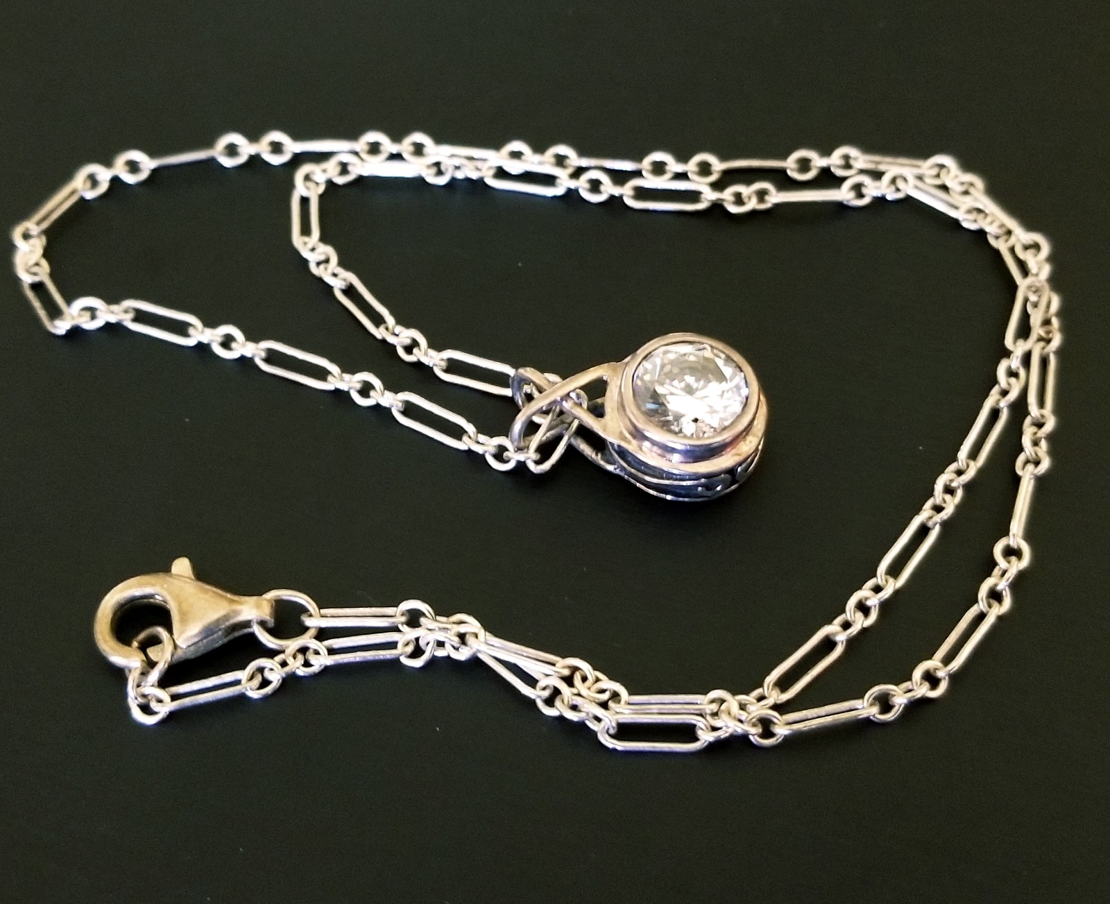 Rare Silpada Sterling Silver & Zirconia Necklace
