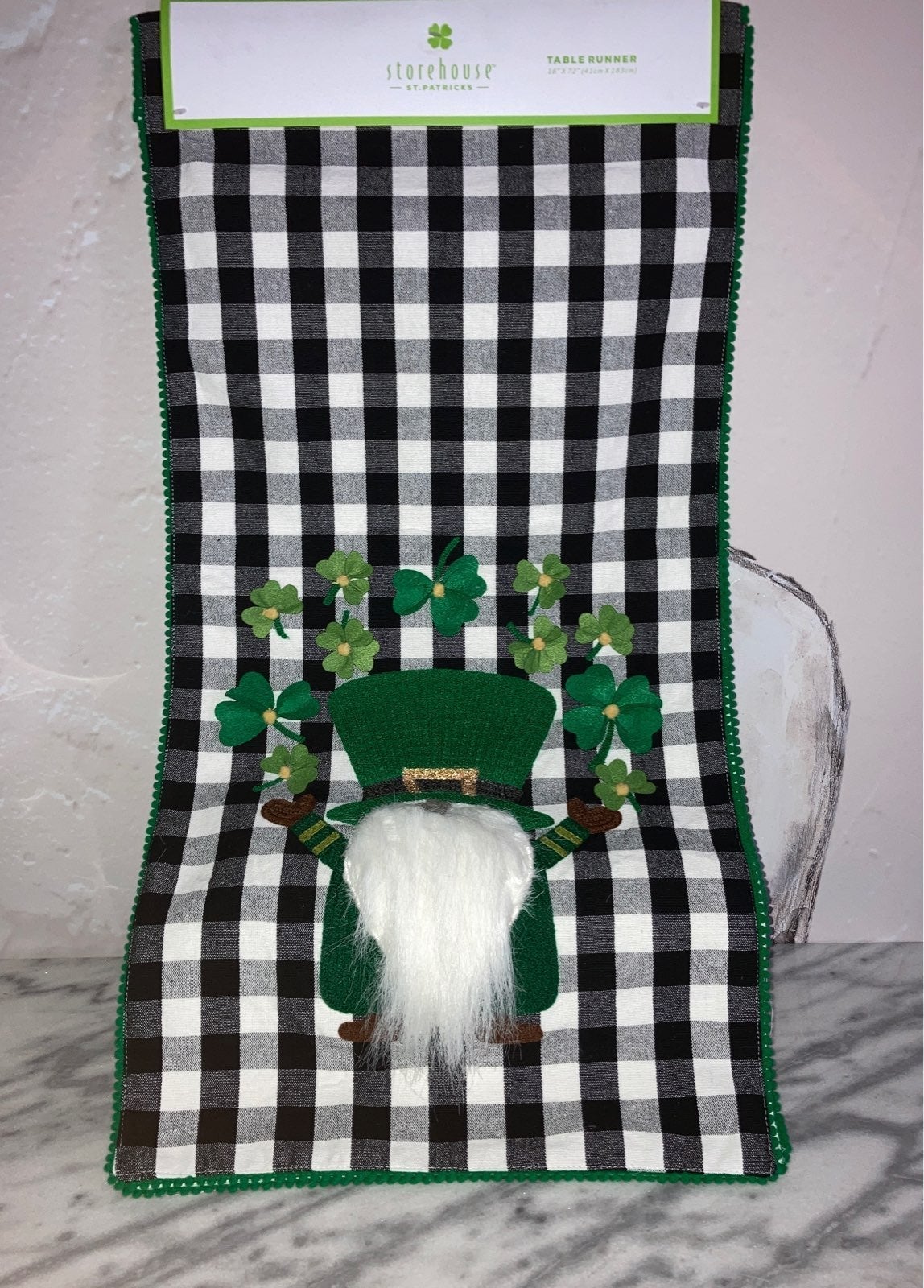 st patricks day gnome table runner