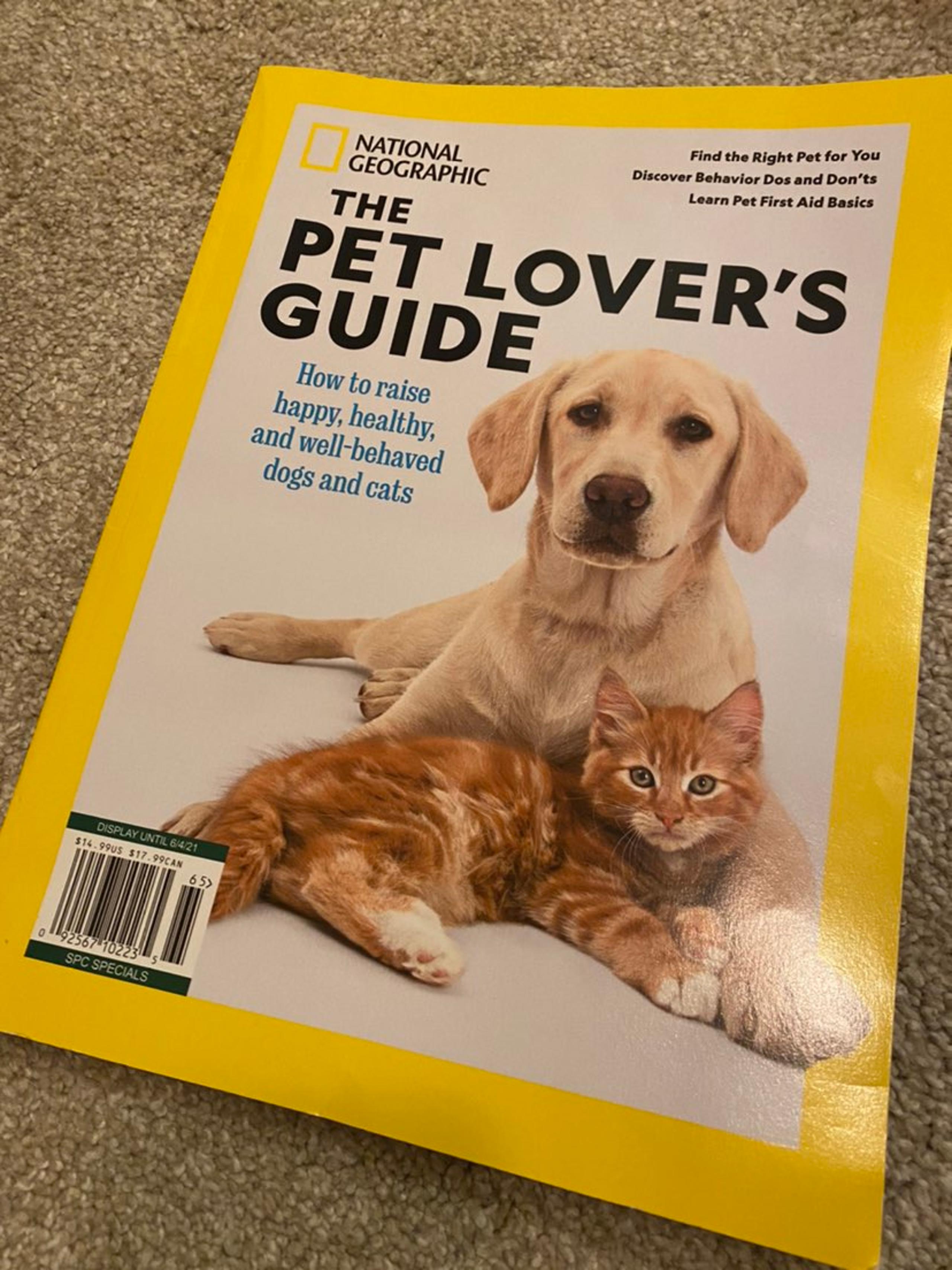 National Geofraphic magazine about pets