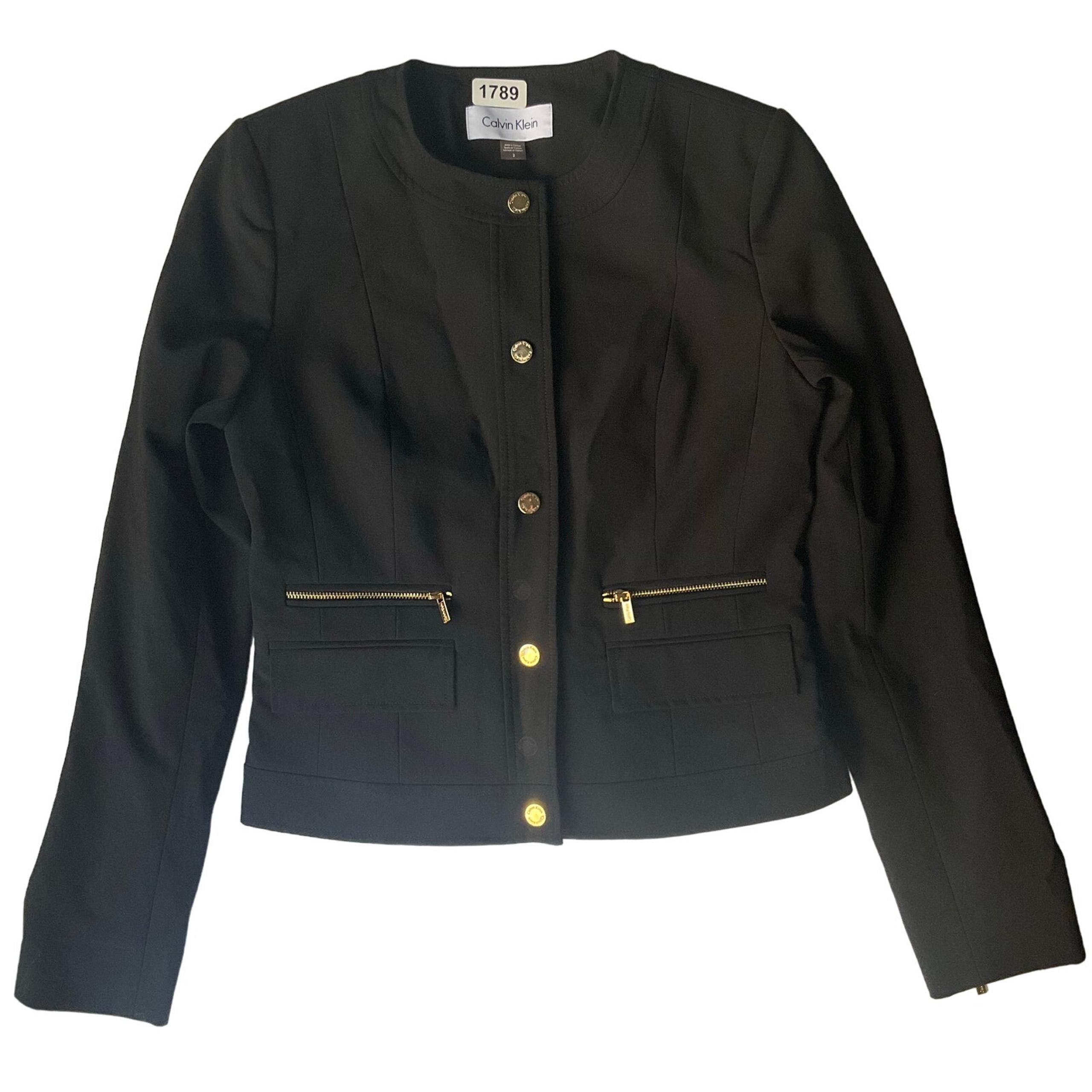 Calvin Klein Jacket Golden Zipper Detail, XS