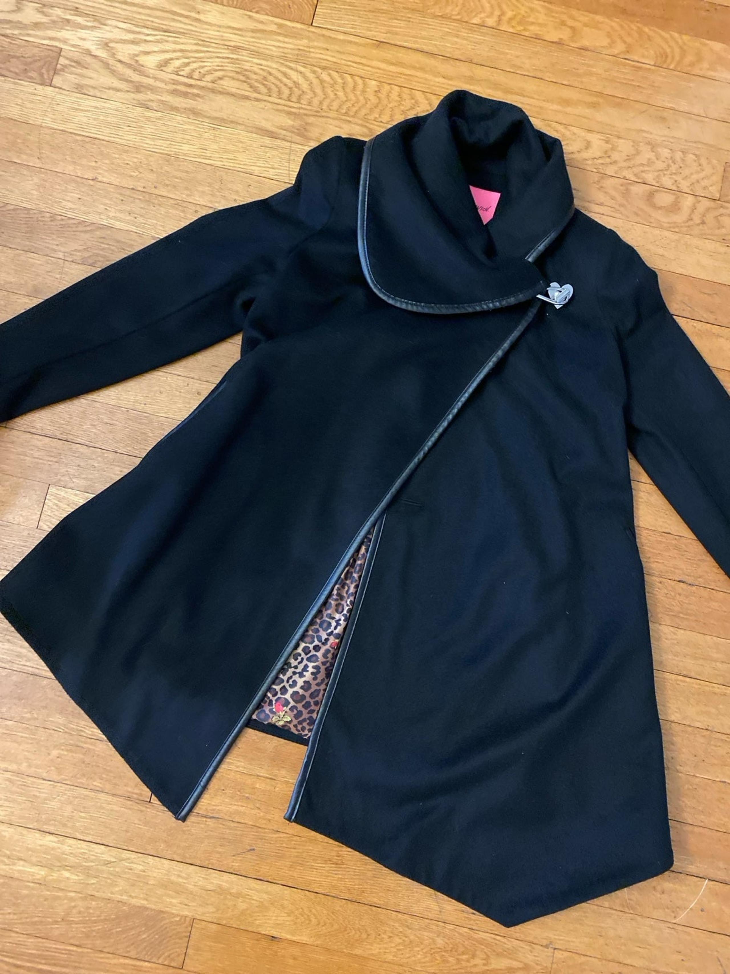 Betsy Johnson Wool Blend Cape Coat - Size Small