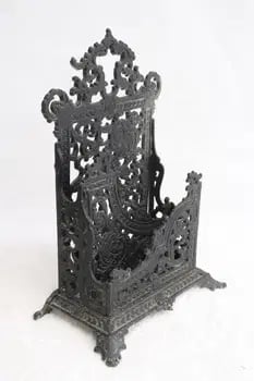 Vintage Cast Metal Document Organizer
