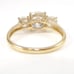 Solid 14K Yellow Gold 3.0 TCW Past Present Future CZ Engagement Ring Size 9.25