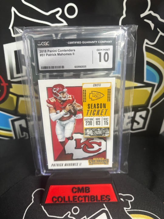 2018 Panini Contenders Patrick Mahomes #51! CGC Graded GEM MINT 10! Second Year.