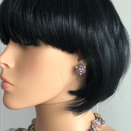 Crystal accent earrings