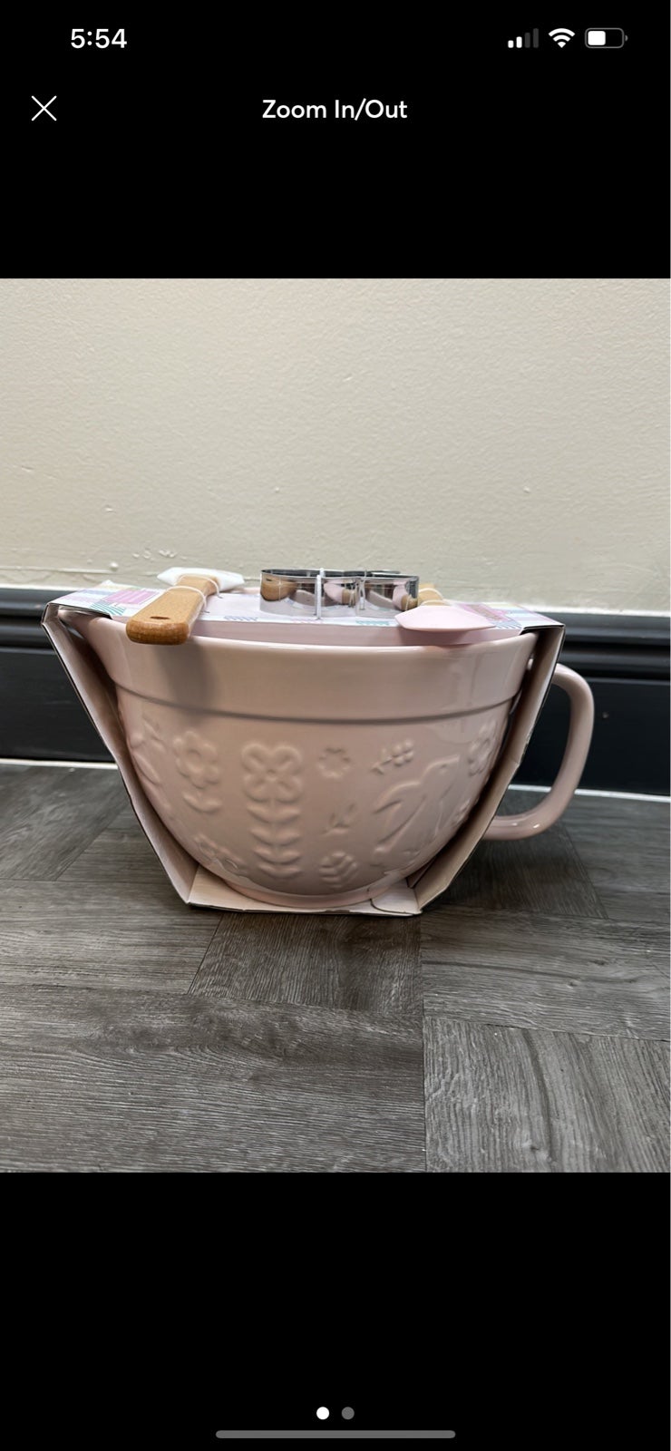 Masterclass Bakeshop Easter Pink Mixing Bowl with Baking Utensils Set