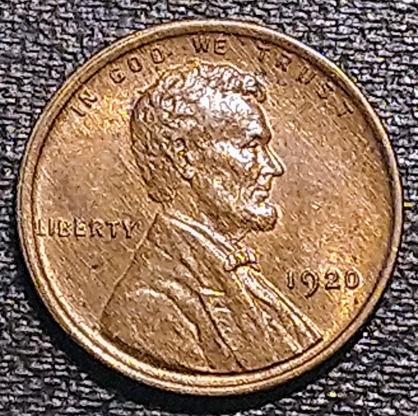 Incredible 1920 Brown Variety Lincoln Wheat Penny WOODY Grain Rare USA Genuine
