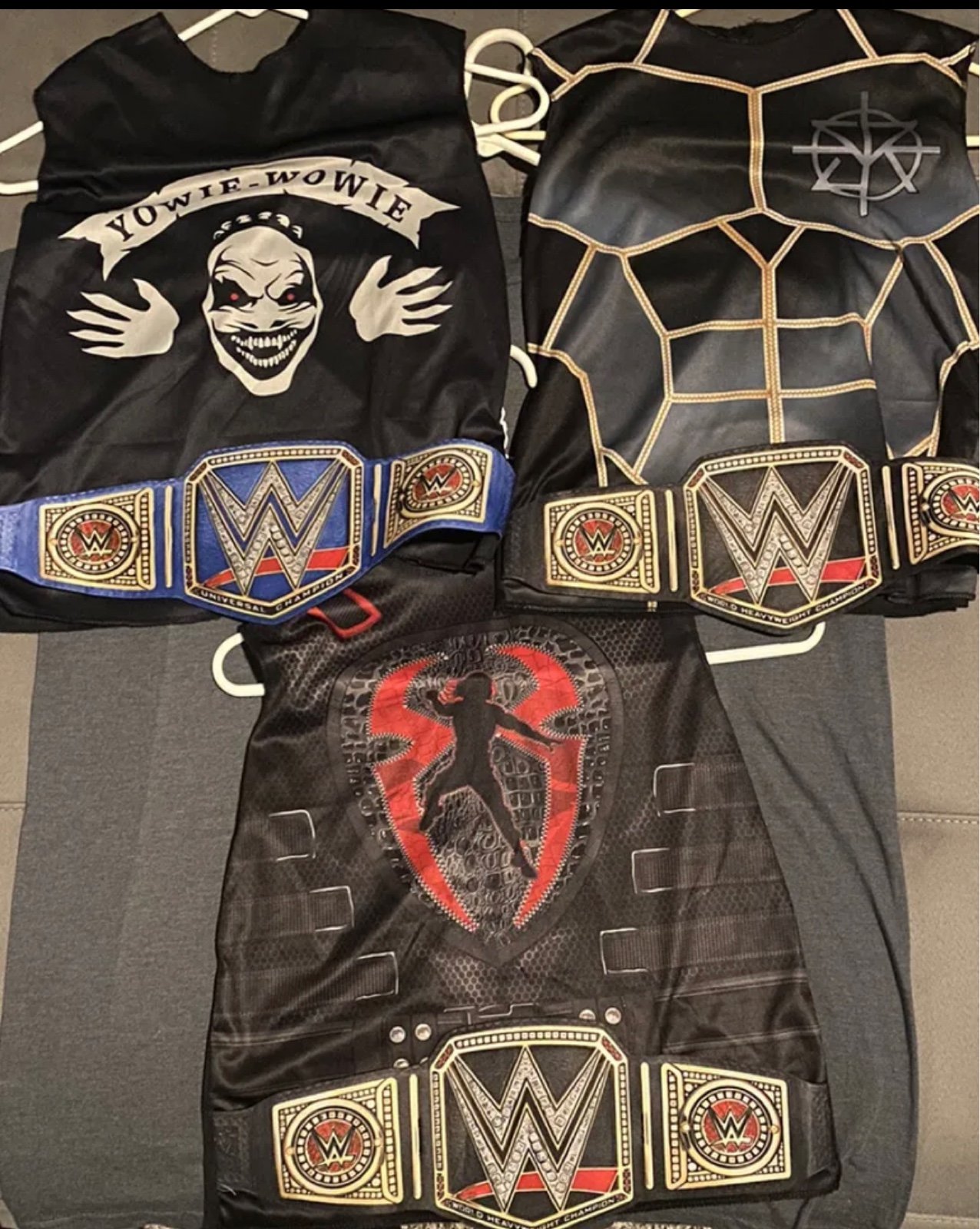 WWE Kid's Costume Top With Belt Bray Wyatt Seth Rollins Roman Reigns John Cena
