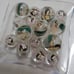 15pc Rare Antique Chinese Reverse Painted Diety Prayer Beads 4 Making Jewelry