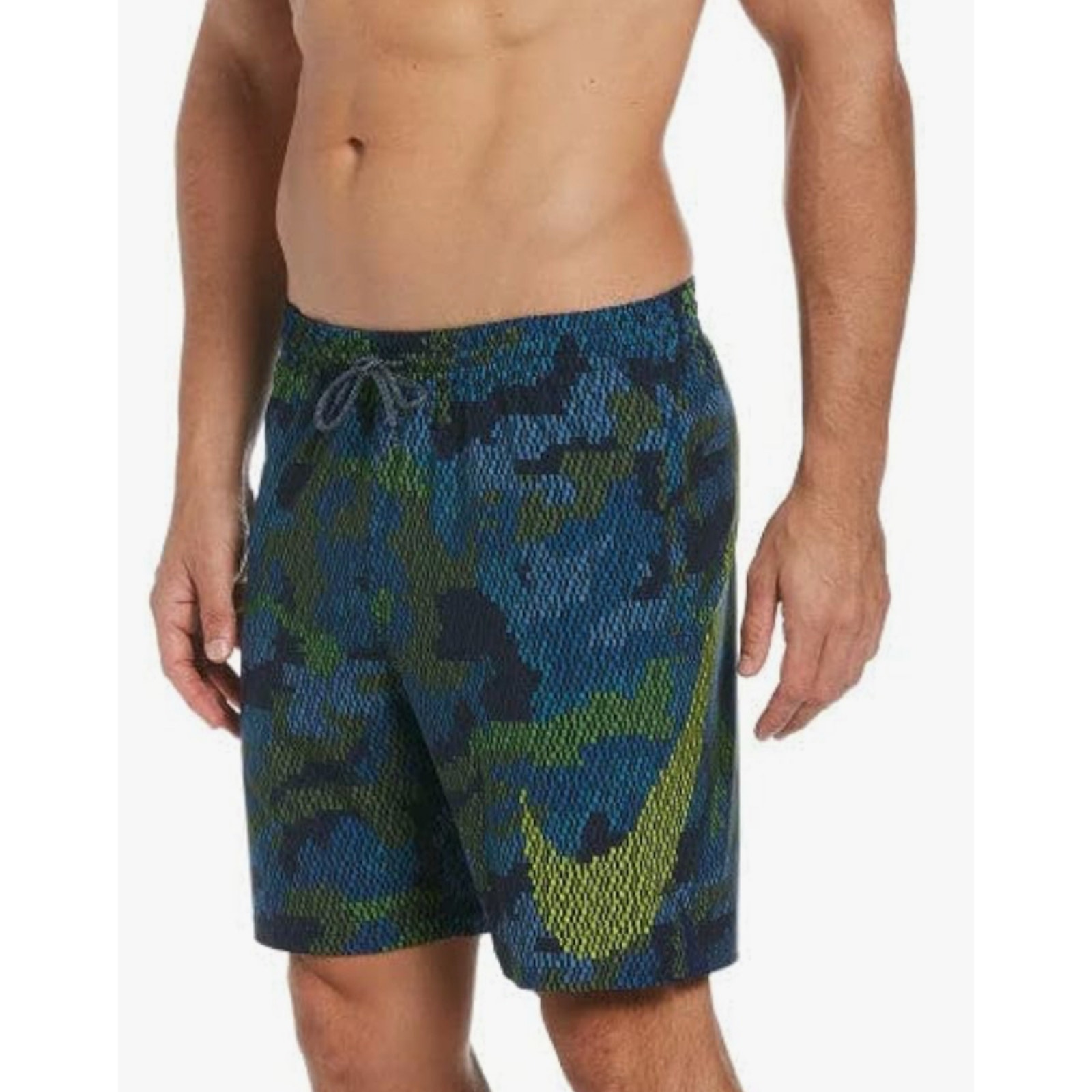 Nike Swim Men's Mantra Camo 7 Volley Trunks Midnight Navy Medium Sz L