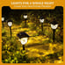 Solar Lights Outdoor Waterproof, 6 Pack LED Solar Garden Lights