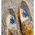 Vans Classic Slip On Womans Size 7.5 Casual Skate Sneakers Mushroom Flowers