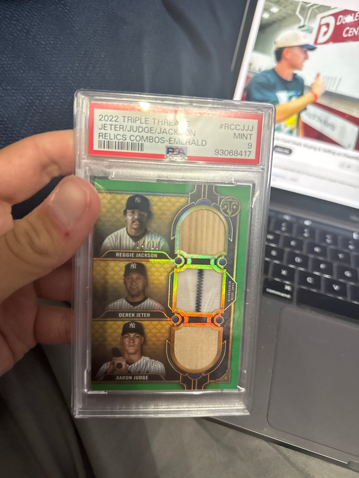 Jeter judge Jackson /18 game used Psa 9