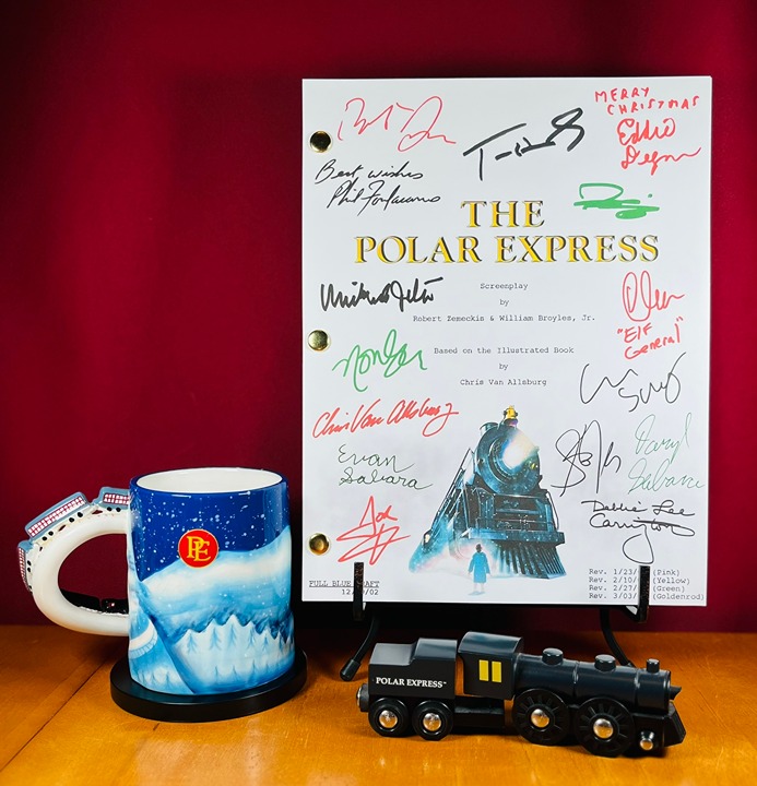 The Polar Express Script Signed- Autograph Reprints- 138 Pgs- Christmas- Holiday