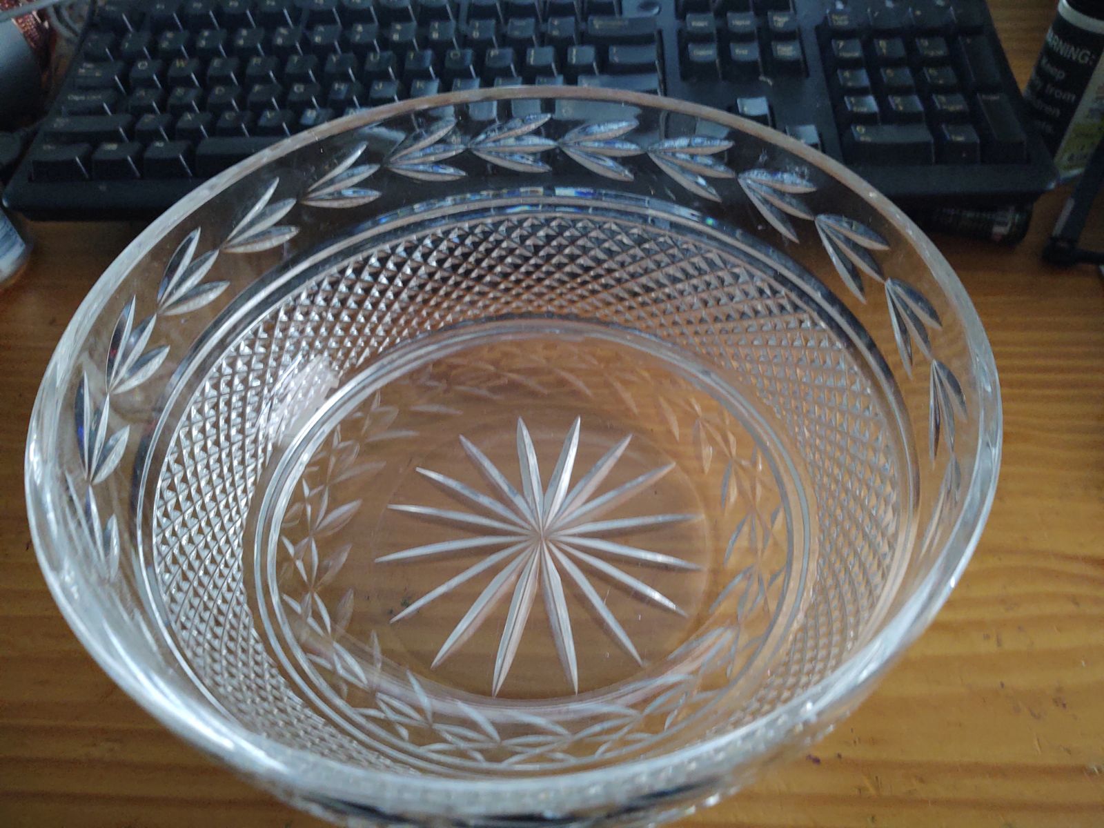 antique crystal bowl