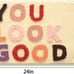 You Look Good Bath Mat Cute Beige Bathroom Rugs Funny Colorful Rug, 16x24 inch