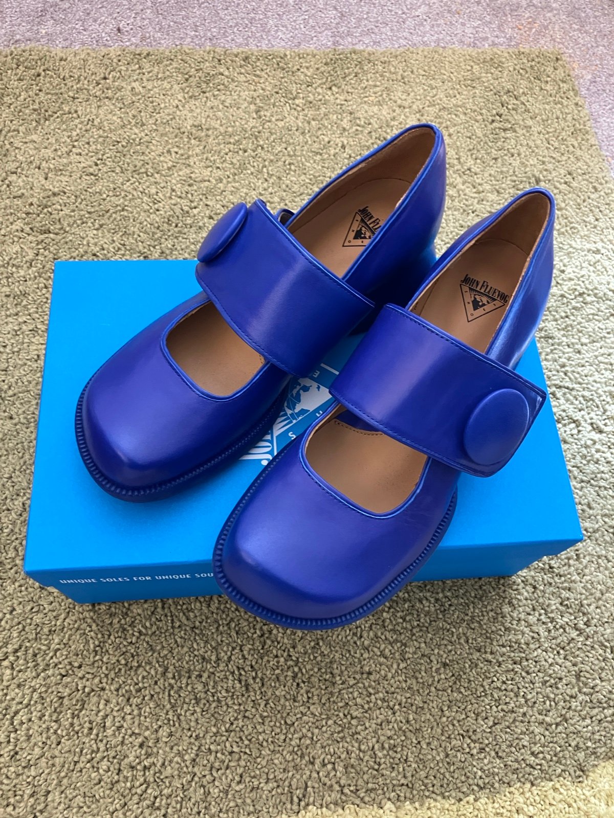 john fluevog tippi blue shoes size6