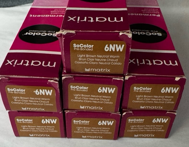 Matrix SoColor Pre-Bonded Permanent Color 3 oz- 6NW- 7 Pack