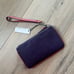 Dooney & Bourke Pebble Grain Large Zip Wristlet Wallet Clutch Purple & Red NWT