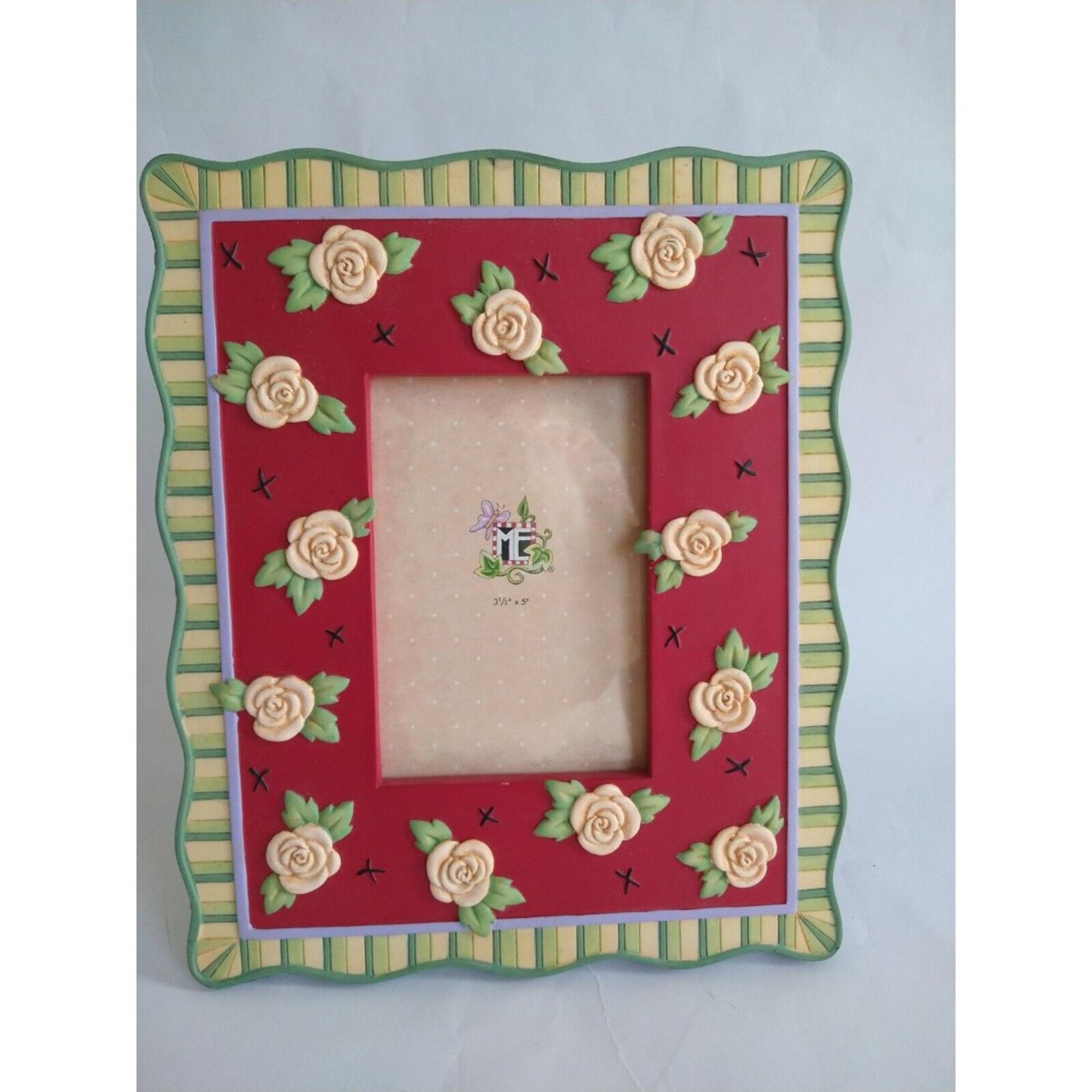 Mary Engelbreit Picture Frame “Garden Party”  New 3 1/2" X 5" Roses