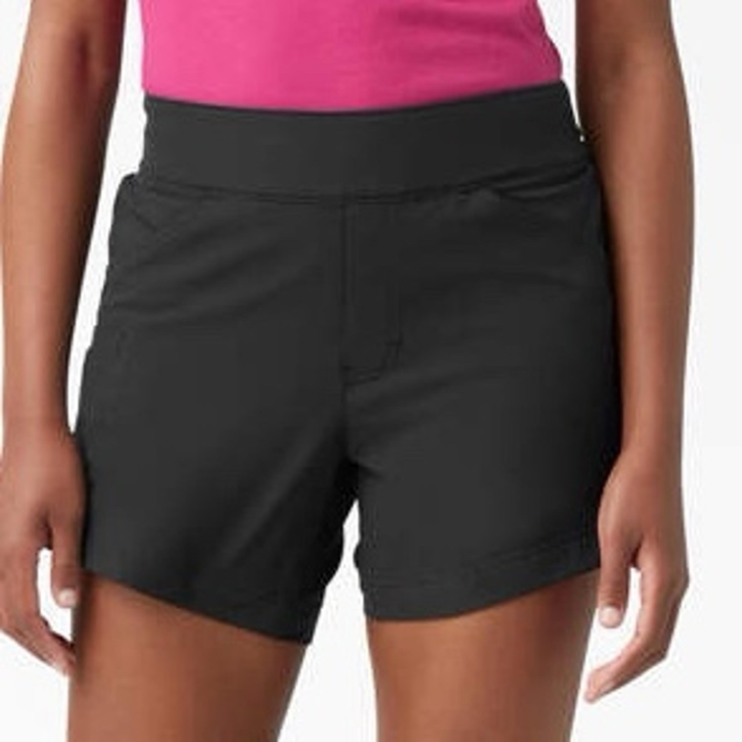 Dickies 2/26 Shorts Temp-IQ Pull-on Shorts pockets elastic waist in black NWT