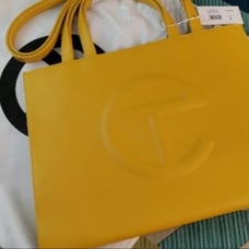Telfar Medium yellow shopping bag