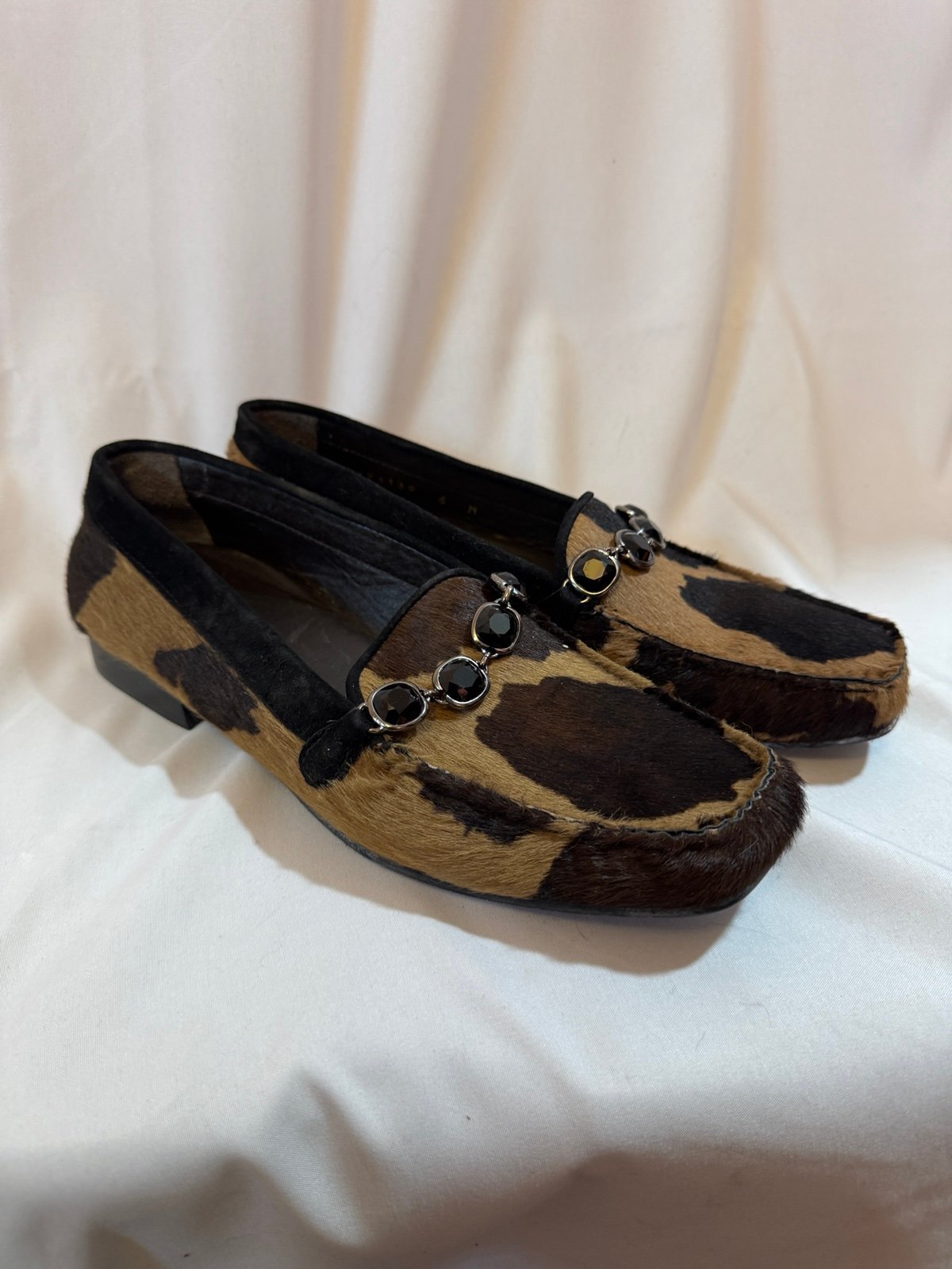 Stuart Weitzman vintage calf hair loafers