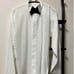 Bow Tie Press Shirt Homme Plissé Size 2
