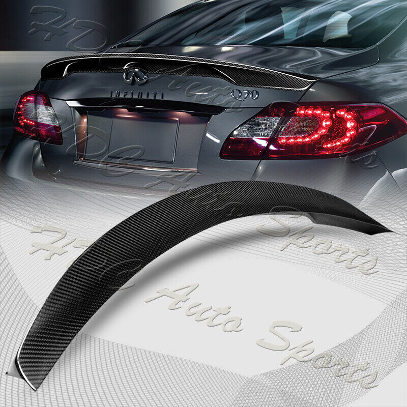 For 2011-2014 Infiniti M37 M56 M35 Q70 Carbon Fiber Rear Duckbill Trunk Spoiler