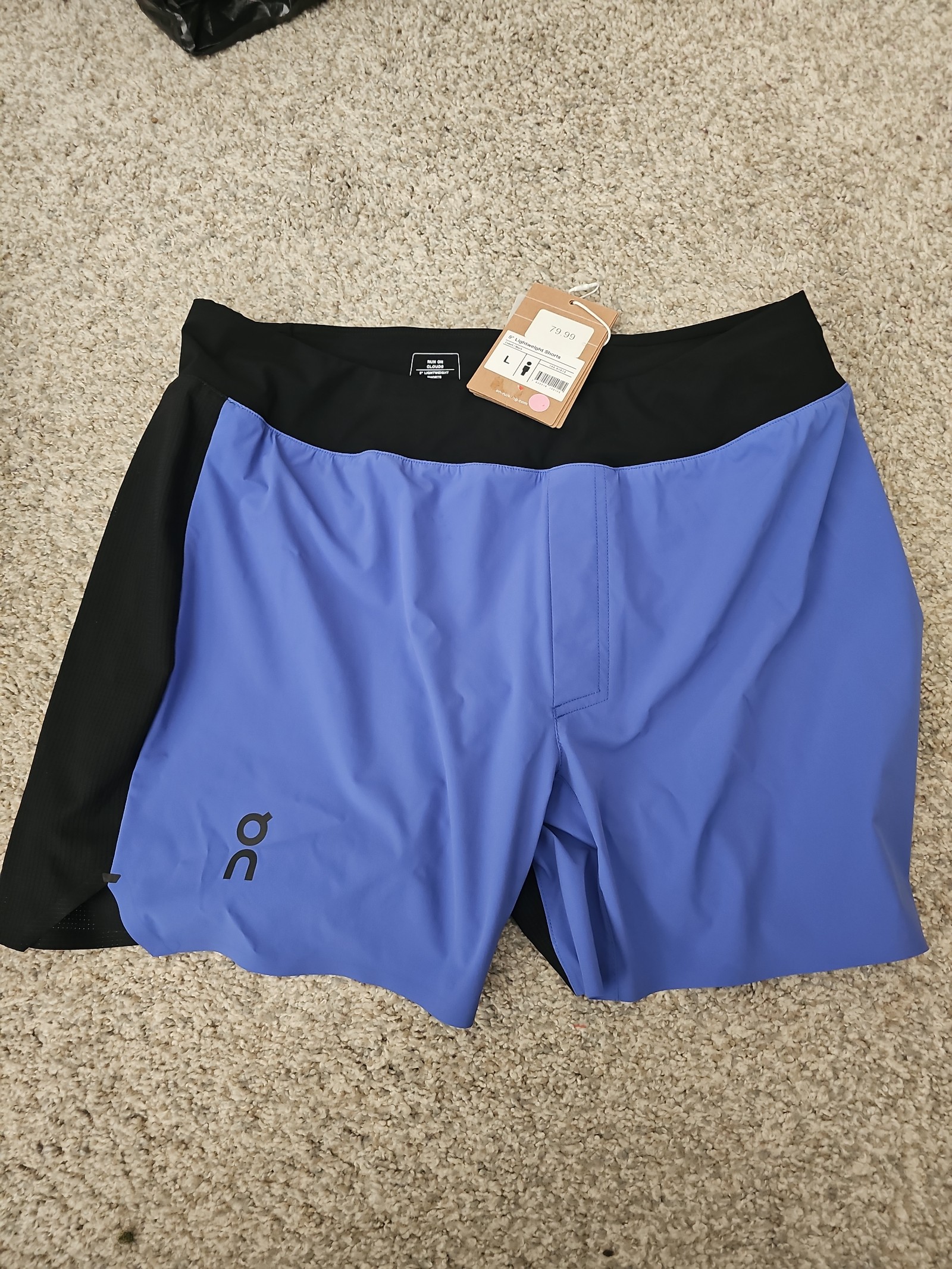 On Cloud Run on 5 Lightweight Running shorts size large nwt
