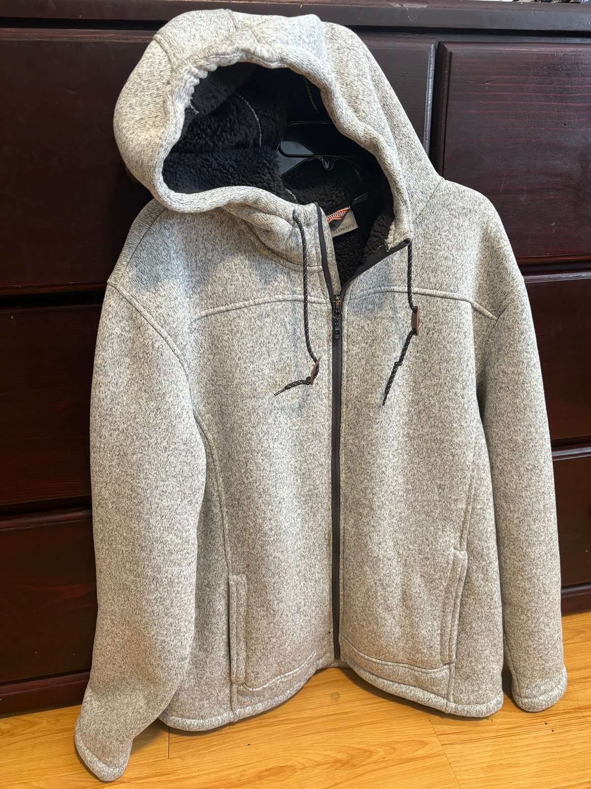 Rugged Elements Men's Fleece-Lined Full Zip Mountain Fleece Hoodie XLARGE