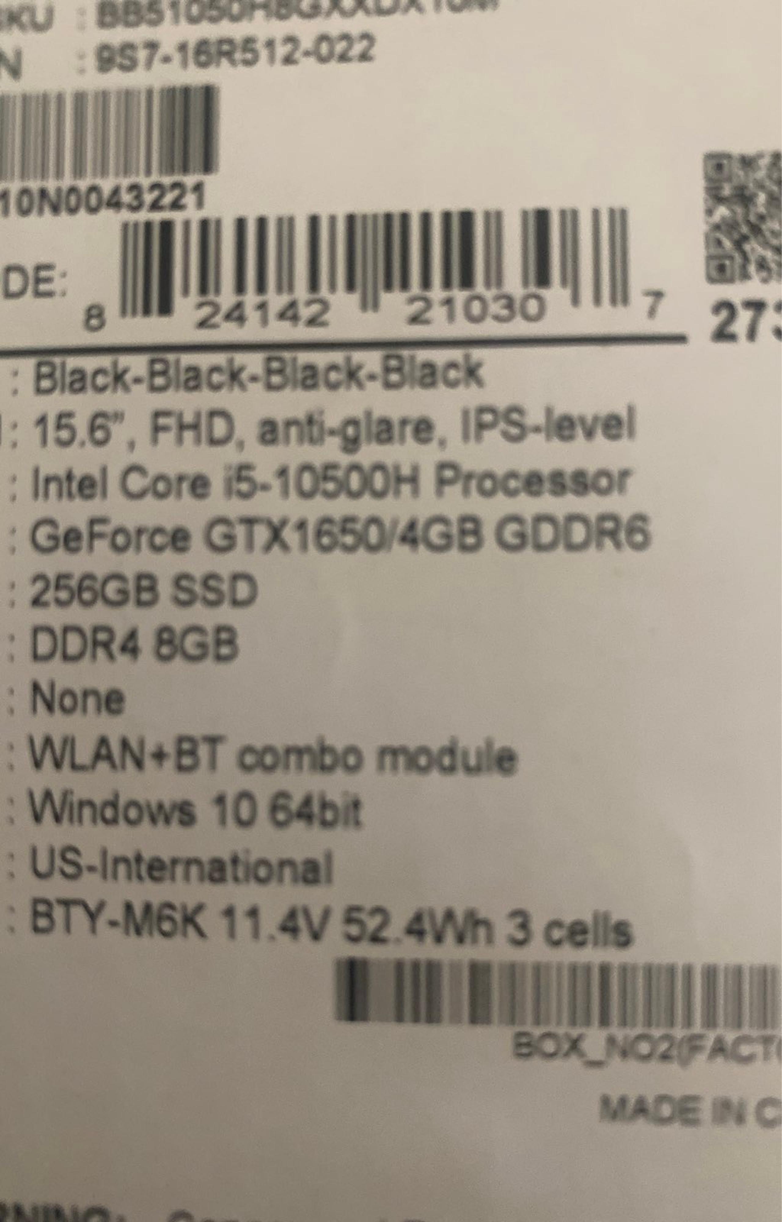 MSI gaming laptop