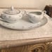 Kimberly Fine China Japan Star Dust Creamer Sugar Bowl & Lid with Serving Platte