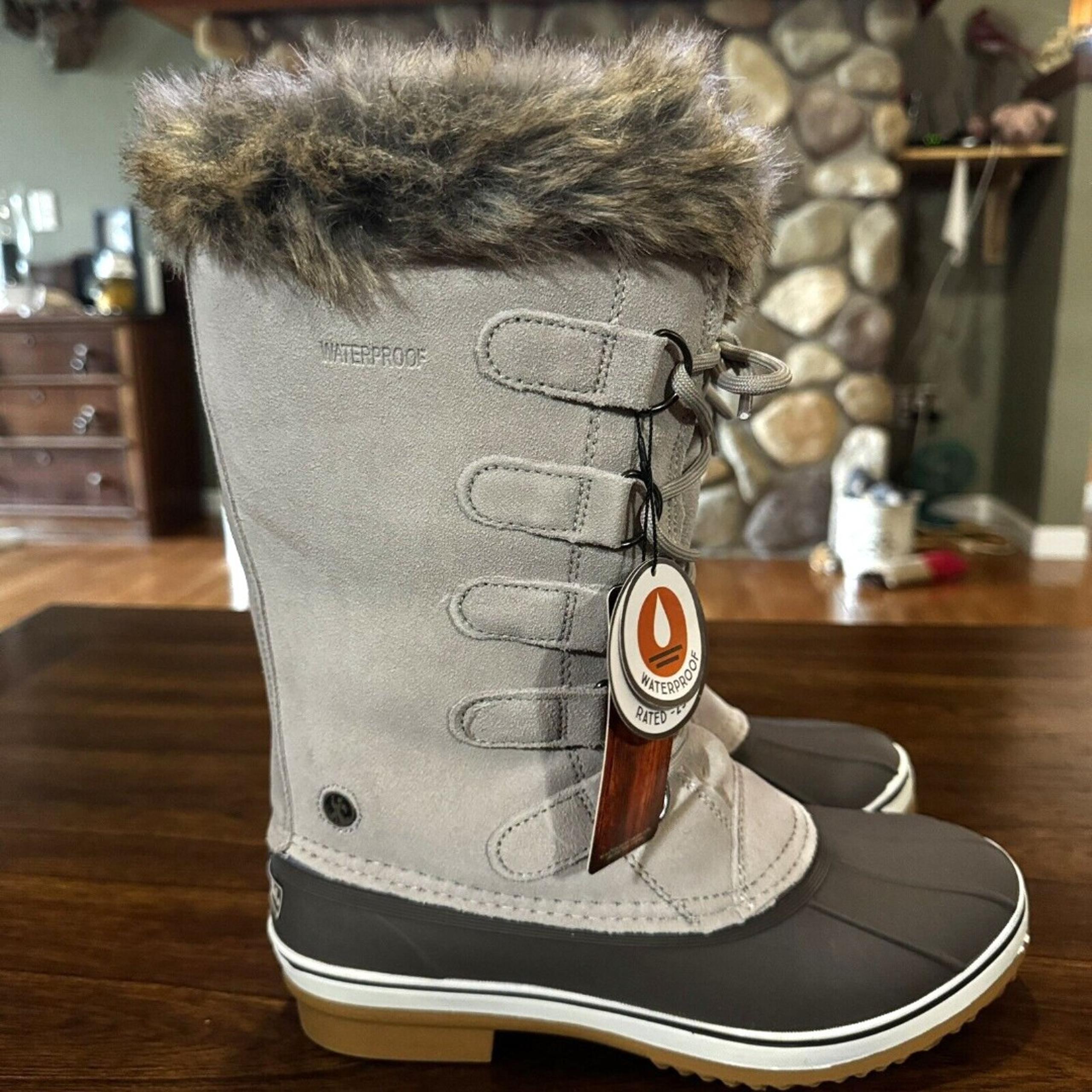 Northside Kathmandu Boots Waterproof Insulated -25 F Winter Womens size 8 Grey