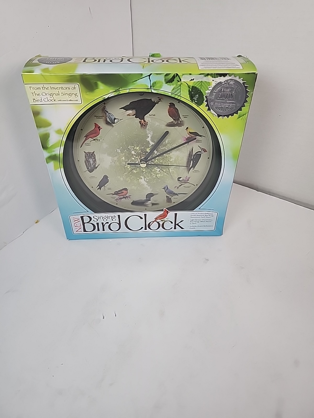 Limited Edition 8 Mark Feldstein Singing Bird Clock – Desk/Wall Mount
