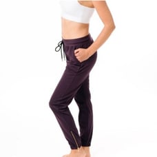 Zyia Active Peak Fig Purple Zipper Ankle Joggers Size XS