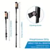 2pcs Durable Telescopic Multifunctional Aluminum Trekking Pole